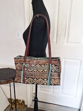 Kelly’s Cowgirl Classics Fringe Leather Shoulder Bag Aztec Shoudler Bag